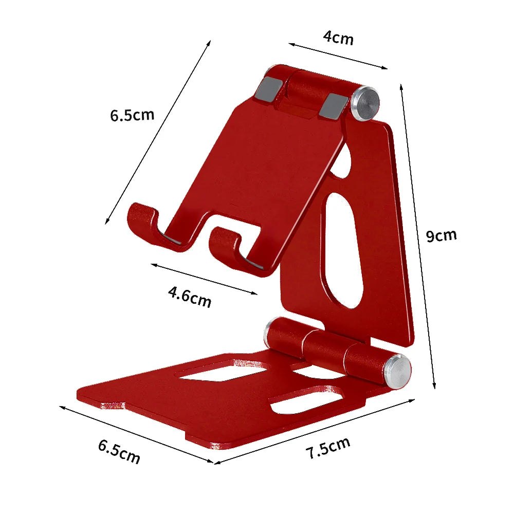 Aluminum Foldable Phone Stand - Sturdy and compact, easy to carry. - Horizontal and Portrait