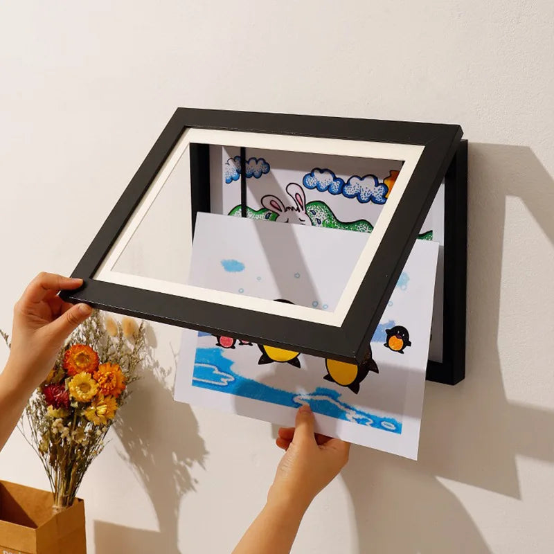 Frame It™️ - Toon de kunst van je kids - Handige opslag met elastiek - Afwisseling - A4