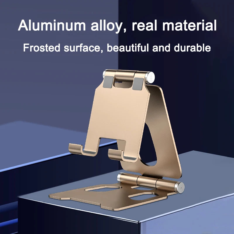 Aluminum Foldable Phone Stand - Sturdy and compact, easy to carry. - Horizontal and Portrait