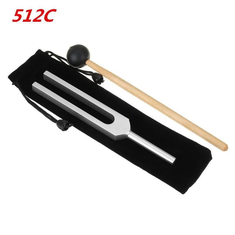 Set Stemvorken - 128 Hz/256 Hz/512 Hz - Aluminium - met hamer