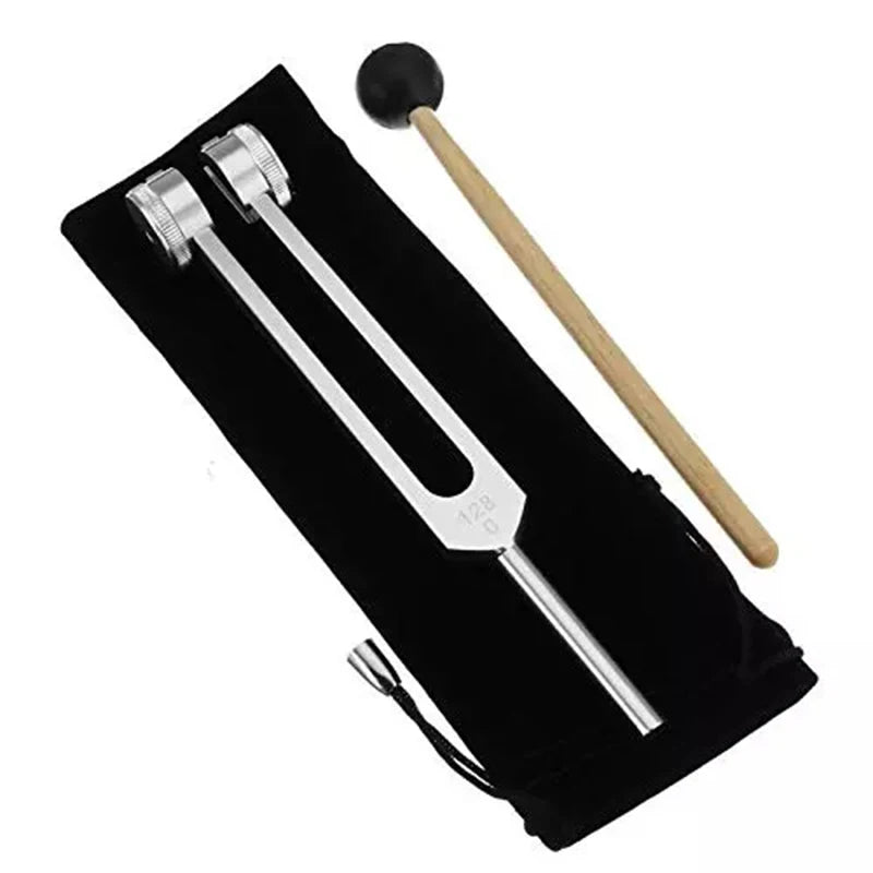 Set Stemvorken - 128 Hz/256 Hz/512 Hz - Aluminium - met hamer