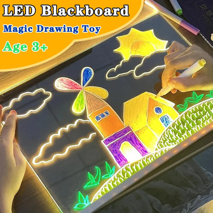 Lichtgevend tekenbord - Voor uren tekenplezier - Overtrekken of zelf creatief bezig zijn - Makkelijk uitwisbaar