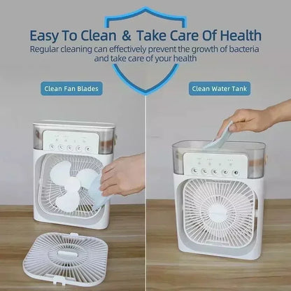 MultiFan™  - Voor extra verkoelling - Powerbank - Nachtlampje - Compact en mobiel voor thuis of op kantoor