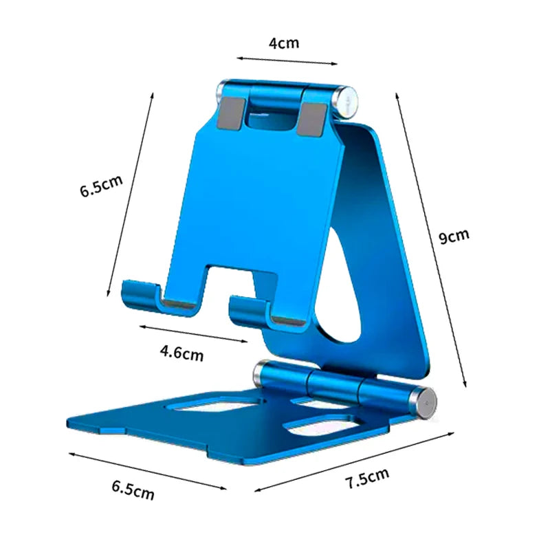 Aluminium telefoonstandaard opvouwbaar - Stevig en compact, makkelijk mee te nemen. - Horizontaal en Portrait